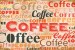 Wall murals art panel with coffee lettering  2 color