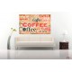 Wall murals art panel with coffee lettering  2 color