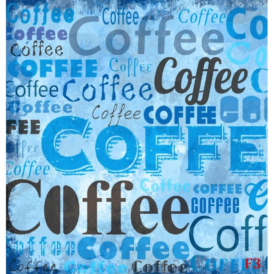 Wall murals art panel with coffee lettering in 2 color