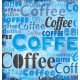 Wall murals art panel with coffee lettering in 2 color