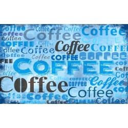 Wall murals art panel with coffee lettering in 2 color