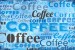 Wall murals art panel with coffee lettering in 2 color