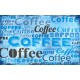 Wall murals art panel with coffee lettering in 2 color