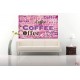 Wall murals art panel with coffee lettering in 2 color