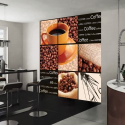 Wallpapers mural collage of coffee with a cup