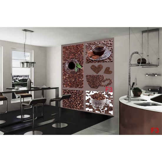 Wall murals collage of coffee in 2 colors Wall murals collage of coffee in 2 colors