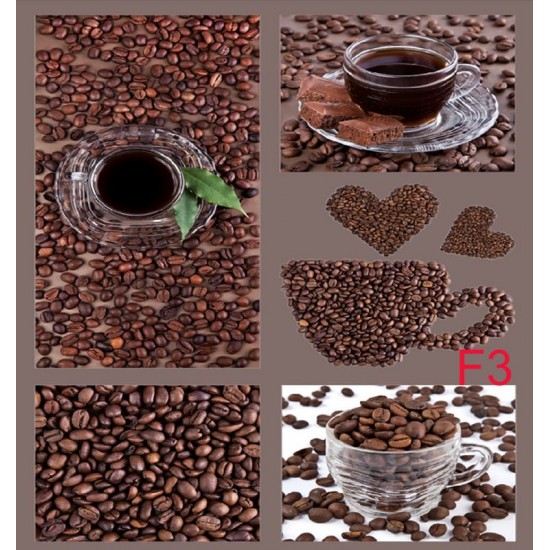 Wall murals collage of coffee in 2 colors Wall murals collage of coffee in 2 colors