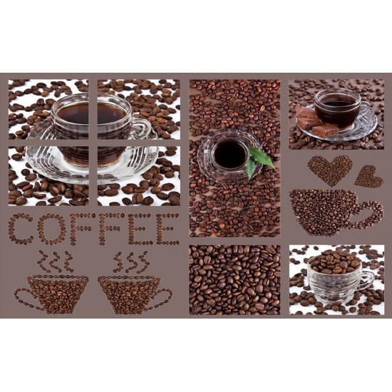 Wall murals collage of coffee in 2 colors Wall murals collage of coffee in 2 colors
