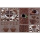 Wall murals collage of coffee in 2 colors Wall murals collage of coffee in 2 colors