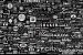 Photo mural design Inscriptions car in black and white
