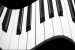Photo mural abstraction piano in black and white