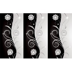 Wallpapers mural Art mural of flowers in black and gray Wallpapers mural Art mural of flowers in black and gray