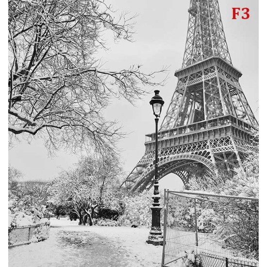 Wall murals Eiffel tower winter fairy tale black Wall murals Eiffel tower winter fairy tale black