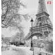 Wall murals Eiffel tower winter fairy tale black Wall murals Eiffel tower winter fairy tale black
