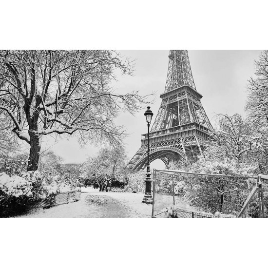 Wall murals Eiffel tower winter fairy tale black Wall murals Eiffel tower winter fairy tale black