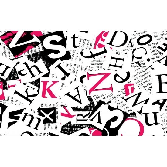 Wallpapers mural modern lettering in 2 colors Wallpapers mural modern lettering in 2 colors