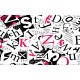 Wallpapers mural modern lettering in 2 colors Wallpapers mural modern lettering in 2 colors