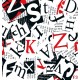 Wallpapers mural modern lettering in 2 colors Wallpapers mural modern lettering in 2 colors
