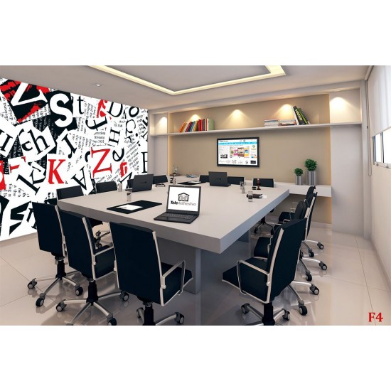 Wallpapers mural modern lettering in 2 colors Wallpapers mural modern lettering in 2 colors