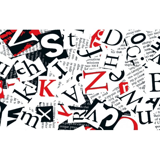 Wallpapers mural modern lettering in 2 colors Wallpapers mural modern lettering in 2 colors