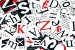 Wallpapers mural modern lettering in 2 colors