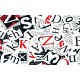 Wallpapers mural modern lettering in 2 colors Wallpapers mural modern lettering in 2 colors