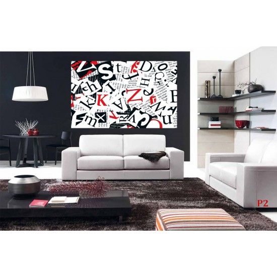 Wallpapers mural modern lettering in 2 colors Wallpapers mural modern lettering in 2 colors