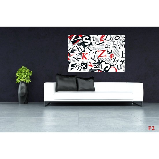 Wallpapers mural modern lettering in 2 colors Wallpapers mural modern lettering in 2 colors
