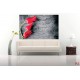 wallpapers red tulips on gray tree
