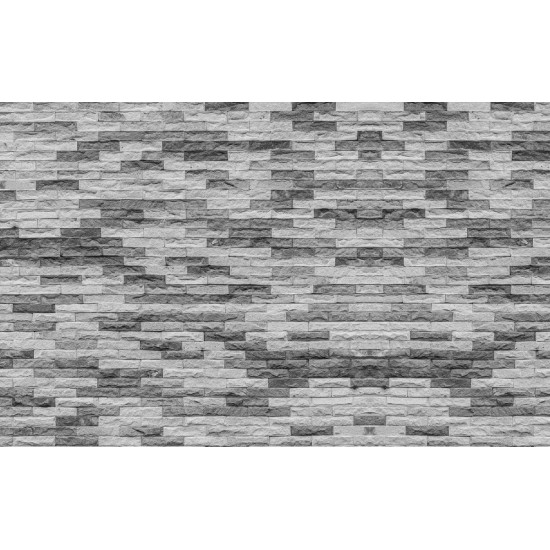 Photo mural ordinal stone in dual color model gray