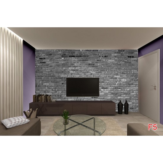Photo mural imitation of a gray brick wall