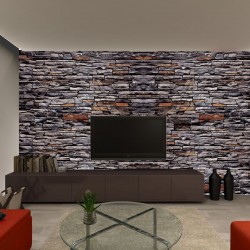 Wall murals imitation dark stone wall 