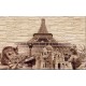 Wallpapers mural composition stone and the Eiffel Tower in 3 colors Wallpapers mural composition stone and the Eiffel Tower in 3 colors