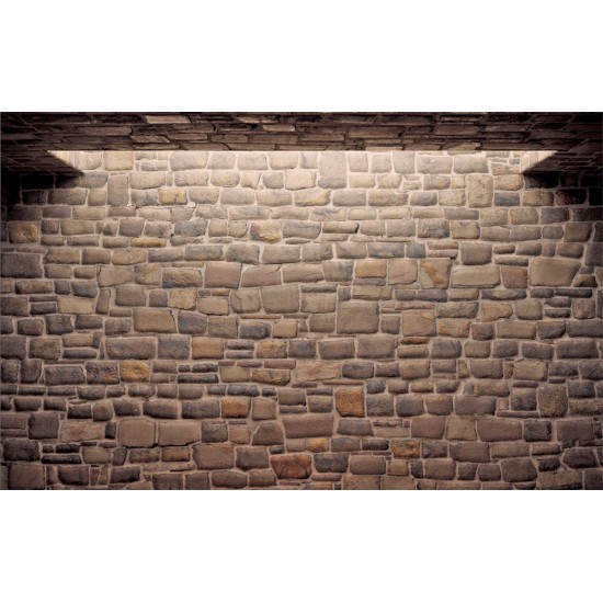 Wallpapers mural stone wall with arch light in 2 colors Wallpapers mural stone wall with arch light in 2 colors
