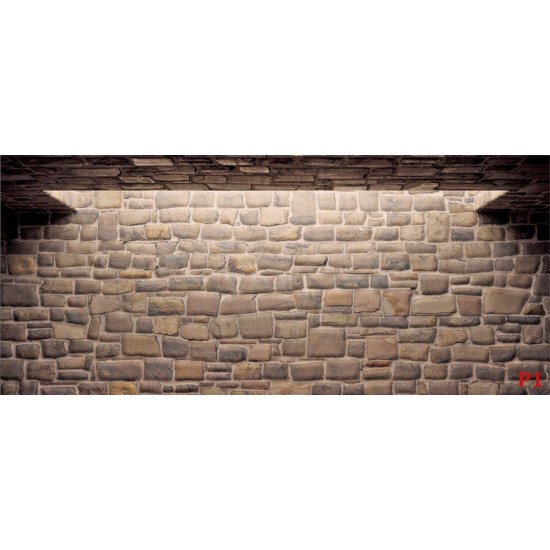 Wallpapers mural stone wall with arch light in 2 colors Wallpapers mural stone wall with arch light in 2 colors