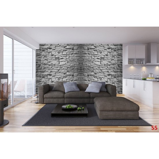 Wallpapers mural stones imitation grey Wallpapers mural stones imitation grey