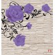 Photo mural purple roses on a stone wall imitation