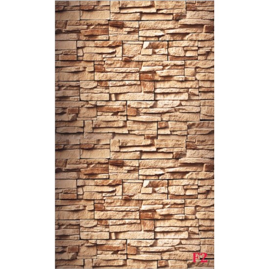 Wallpapers stone imitation wall in orange Wallpapers stone imitation wall in orange