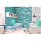 Wallpapers stone imitation  wall in blue-turquoise