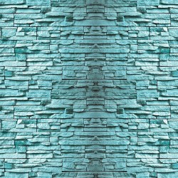 Wallpapers stone imitation  wall in blue-turquoise