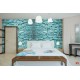 Wallpapers stone imitation  wall in blue-turquoise