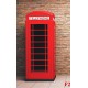 Wallpapers Brick wall with telephone cabin red
