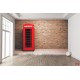 Wallpapers Brick wall with telephone cabin red