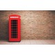Wallpapers Brick wall with telephone cabin red