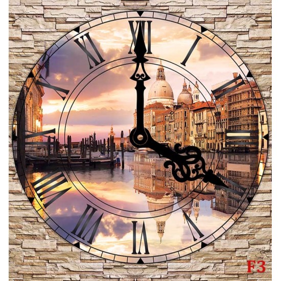 Photo mural stone wall view in clock Venezia