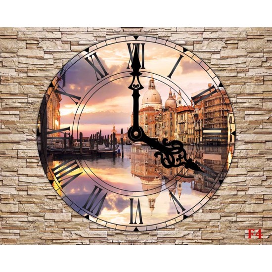 Photo mural stone wall view in clock Venezia
