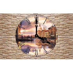 Photo mural stone wall view in clock Venezia Photo mural stone wall view in clock Venezia