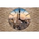 Photo mural stone wall view New York Clock Photo mural stone wall view New York Clock