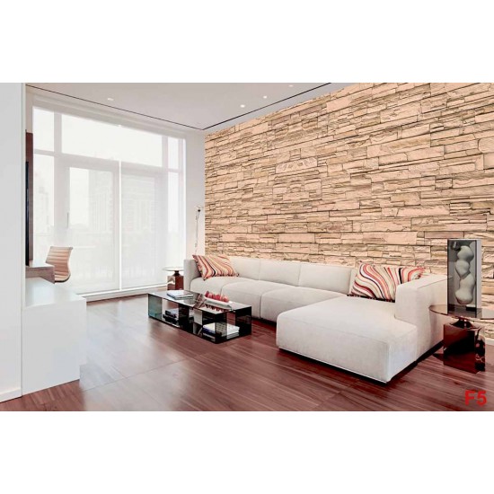 Photo mural imitation stone natural arranged