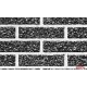 Photo mural imitation embossed black bricks white edge